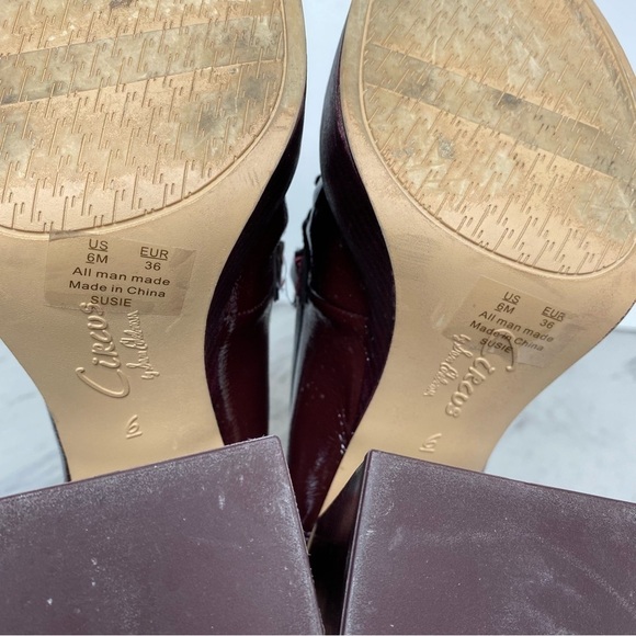 Circus Sam Edelman Susie Dark Burgundy Platform Loafer Pump 6M - Picture 12 of 15